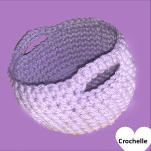 NEW Crochet Purple Mini Basket